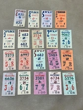 1950s J.P. Francis MAINE Horse Harness Racing Tote Betting Tickets Lot B