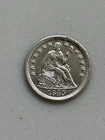 1843 Seated Liberty Half Dime--Beautiful AU++ Coin--Likely Cleaned