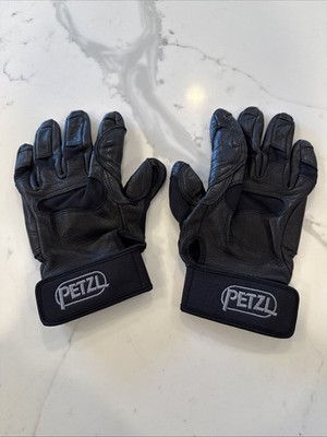 Petzl Cordex Plus Reinforced Belay Rock Rappel Gloves Black Medium