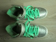 Schuhe Heelys Gr. 36,5 Silber mit Grün ohne Rollen