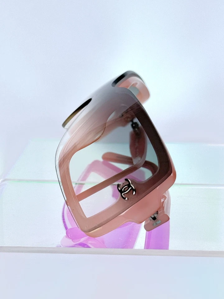 Розовые винтажные солнцезащитные очки CHANEL 100% подлинная оправа черный оттенок солнцезащитные очки-5065 - Изображение 3 из 4