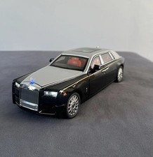 1:18 Rolls Royce Phantom 1/18 Luxury Diecast Metal Model Car Gift Black/Silver 