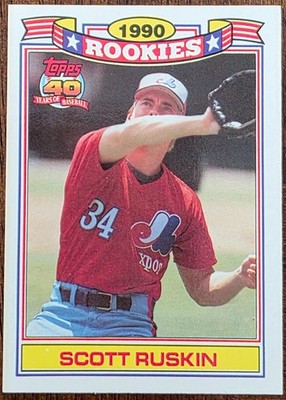 1991 TOPPS GLOSSY ROOKIES COMMEMORATIVE SET SCOTT RUSKIN CARD #26 NM/MT