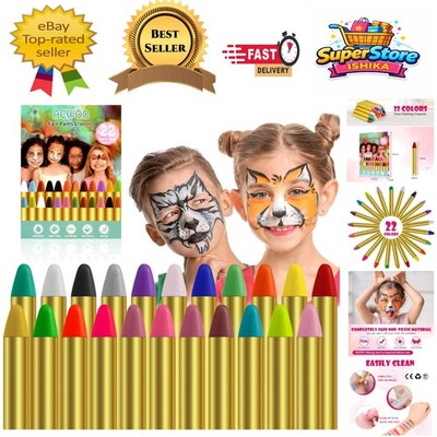 Hypoallergen 22 Farben Gesicht & Körper Buntstift Malset für Künstler & Kinder