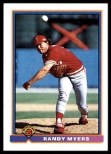 Randy Myers 1991 Bowman #666 Cincinnati Reds MLB READ FREE SHIPPING AutographDen