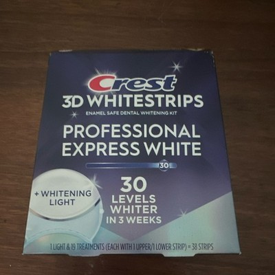 Crest 3D White Whitestrips Professional Express White + Light, 38 Strips Mint