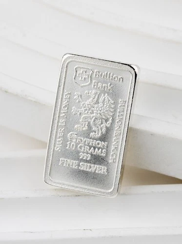 GRYPHON  10 Gram Fractional PURE Silver Bar .999 BULLION BANK (1 bar per) - 980B