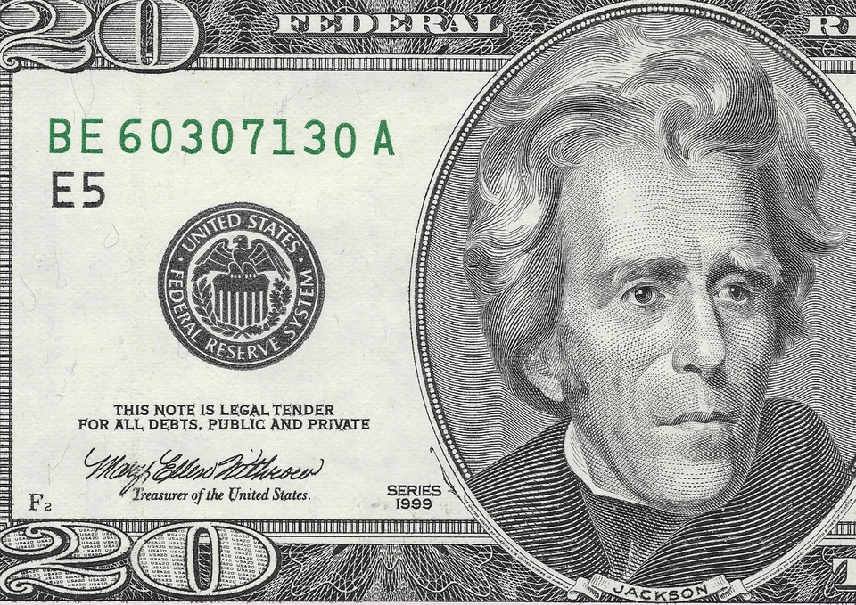 1999 US $20 Twenty Dollar Bill 'Monochrome' Note (Richmond Federal Reserve) - Image 2 of 4