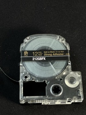 K-Sun 212GB Gold on Black PX Tape 1/2'' KSun Epson 212GBPX