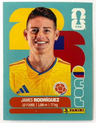 2026 FIFA WC USA Panini Sticker #882 COL 14 JAMES RODRIGUEZ Brazil 2026 FIFA WC USA Panini Sticker #882 COL 14 JAMES RODRIGUEZ Brazil