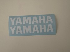 Yamaha Motorrad Aufkleber-Sticker 140x 30mm in Weiß Glanz.(Überlackierbar)