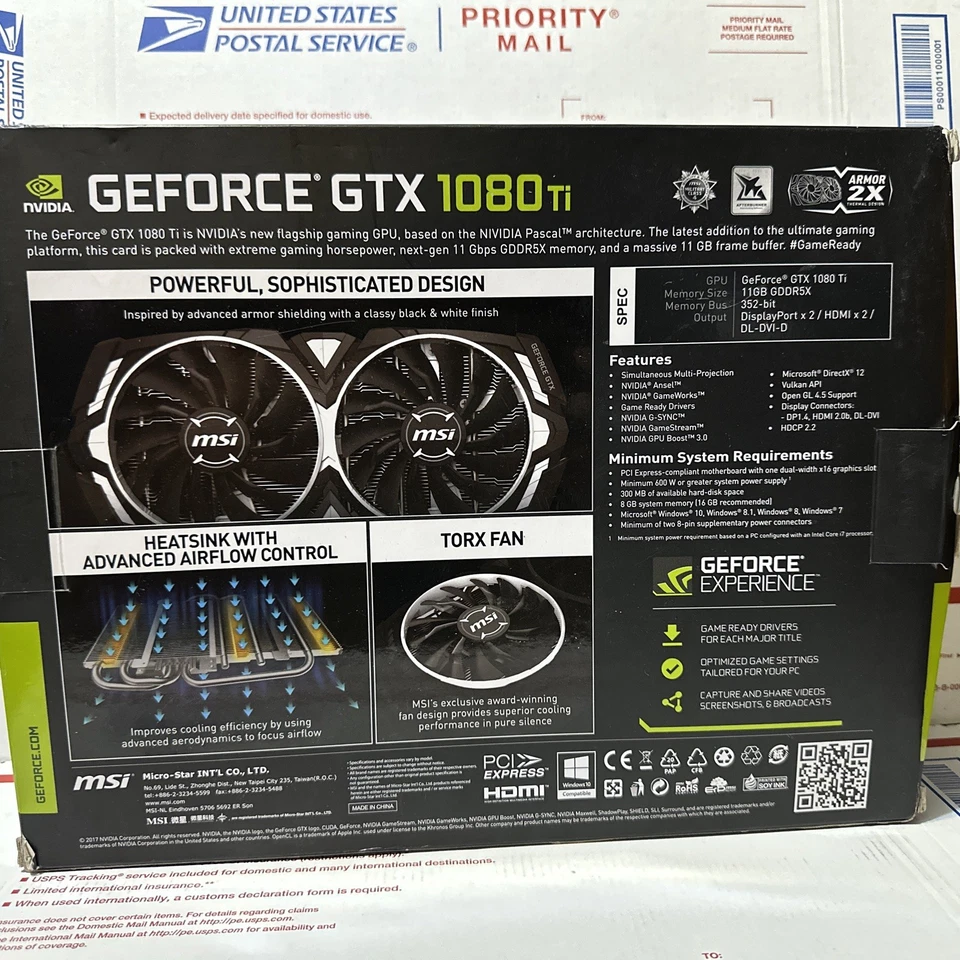 MSI GEFORCE GTX1080 TI ARMOR 11G OC - Image 3 of 4