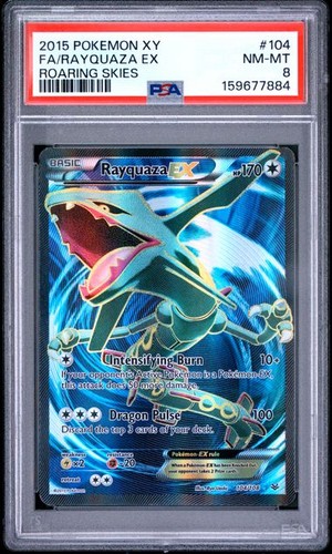 Rayquaza-EX graded PSA 8 for sale on eBay