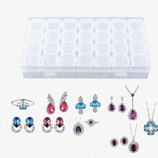 Clear 28-Slot Jewelry and Bead Organizer
