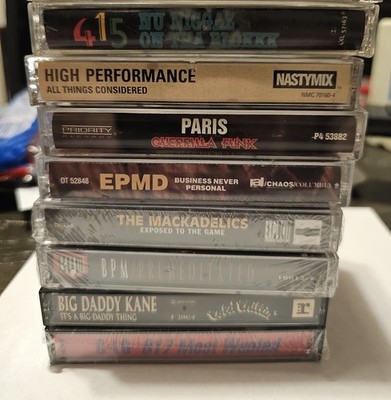 8 Rap Hip Hop Cassette Tape Lot EPMD C-LO BPM Mackadelics Paris Big Daddy Kane 