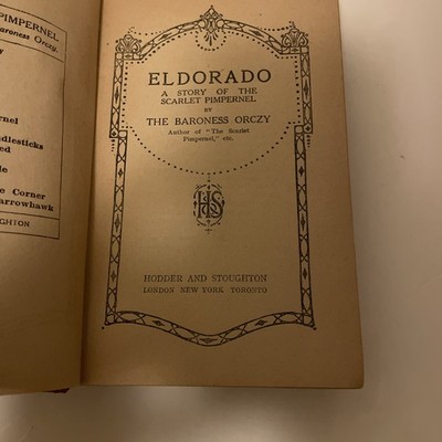 Eldorado a Story of the Scarlet Pimpernel