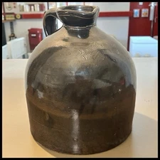 Antique Circa 1883 American E. Norton & Co. Bennington, Vermont Stoneware Jug