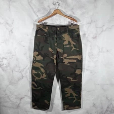Los Angeles Apparel Camo Twill Work Pants Size 35 USA Made Streetwear
