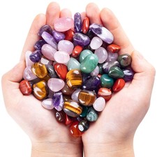 3lb Natural Bulk Assorted Tumbled Polished Stones Crystal Set Real Raw Stones...
