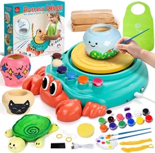 Lehoo Castle Pottery Wheel for Kids, Complete Pottery Arts and Crafts for Kids A