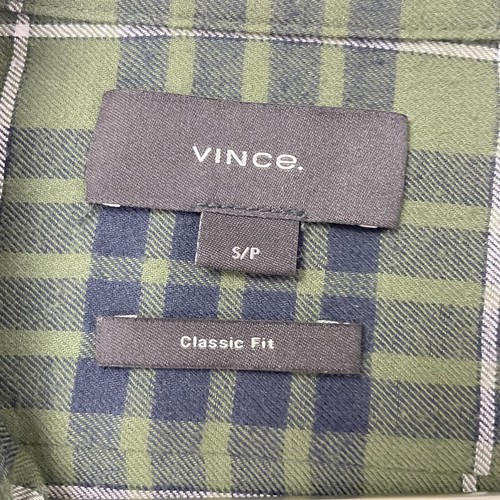 Vince Herrenhemd Classic Fit Größe Small grün kariert - Bild 4 von 4