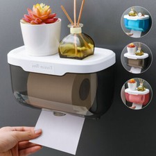 Bathroom Toilet Paper Holder Waterproof Wall Mount Tissue Storage Dispenser Box