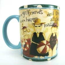 Lang Company We're Girlfriends 12 Oz. Coffee Tea Mug  Dan Dipaolo Art 2003 