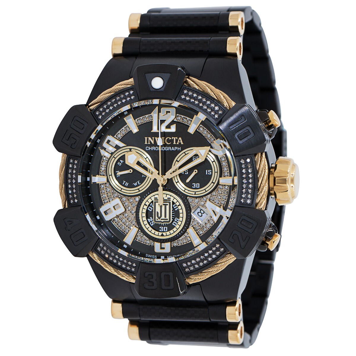 Invicta Jason Taylor .78 CTW Diamond Men's 52mm Swiss Chronograph