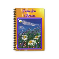 Spiral Notebook - Peace for Ukraine - I Stand with Ukraine - Ruled Blank Lined