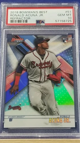 Ronald Acuna Jr. - 2018 Bowman's Best Refractor RC   PSA 10  
