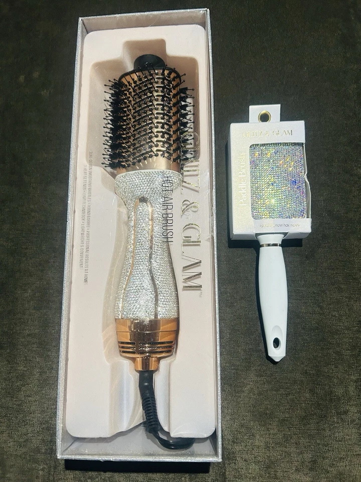 Glitz и гламур горячий воздух щетка со стразами фен новый в коробке - Изображение 2 из 4