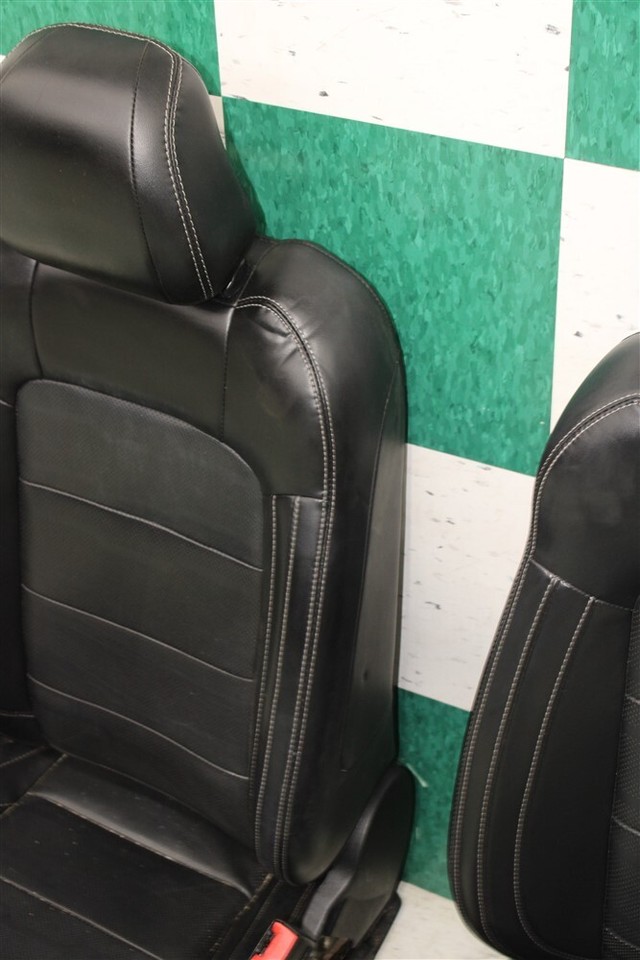 *BAG* 20' MUSTANG Vert Black Leather Power Heat Cool Buckets Backseat