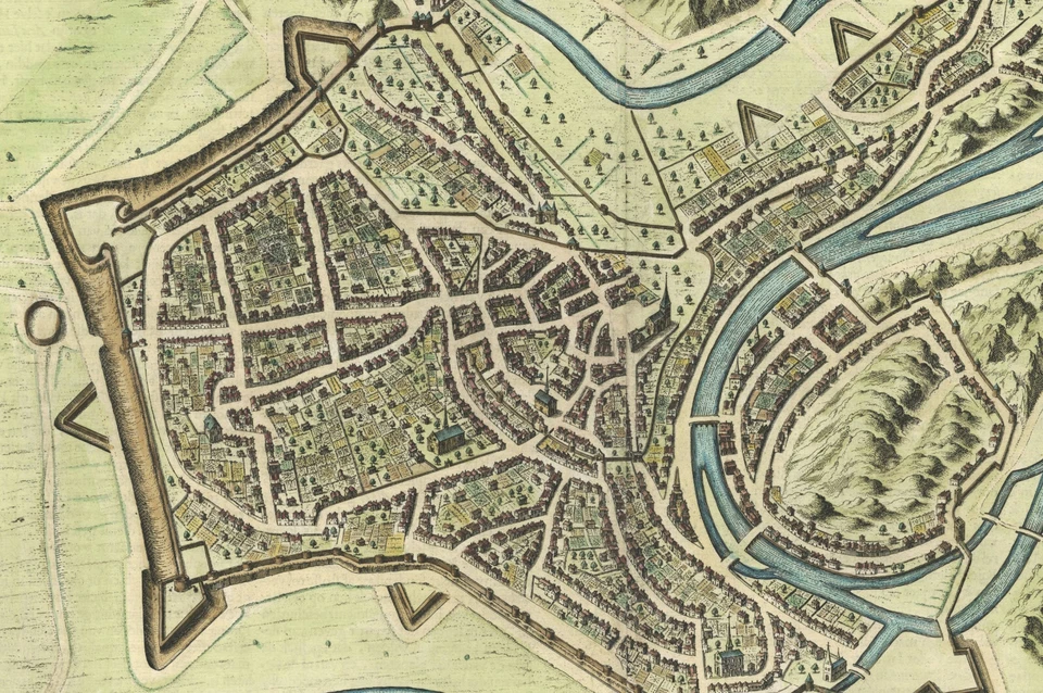 Antique Map "Lutzenburgum" (Luxembourg) Joan Blaeu, c.1649 - Image 4 of 4
