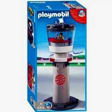 PLAYMOBIL 4313 TOWER z MIGAJĄCYM ŚWIATŁEM Lotnisko Lotse WIEŻA Wieża kontrolna RZADKA