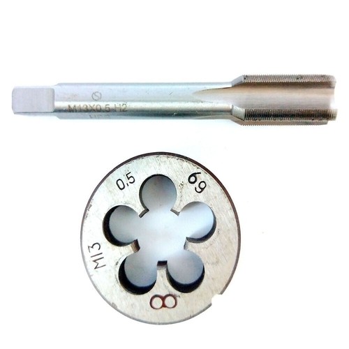 HSS M13 x 0.5mm Plug Tap & M13 x 0.5mm Die CNC Metric Taper Thread Right Hand