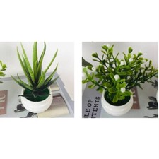 Decorazione Pianta Artificiale in Vaso Decorazione Fiori Finti Giardino Casa In