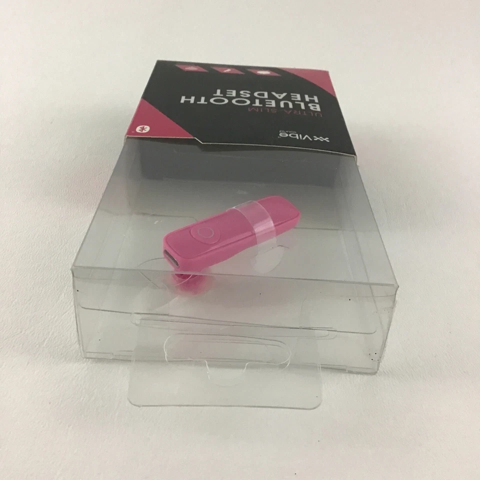 Vibe Sound Ultra Slim Bluetooth Headset Lightweight Pink Wireless New - Image 4 of 4