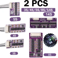 2PCS 3S 4S 5S 8-14S Li-ion LiFePO4 Battery Active Equalizer 1.5A Balancer Board