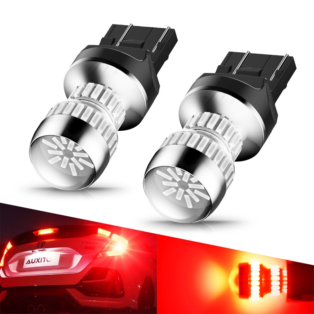 Pair HD 7443 7440 7444 7441 LED Bulbs Brake Stop Light Lamp Red Super Bright USA