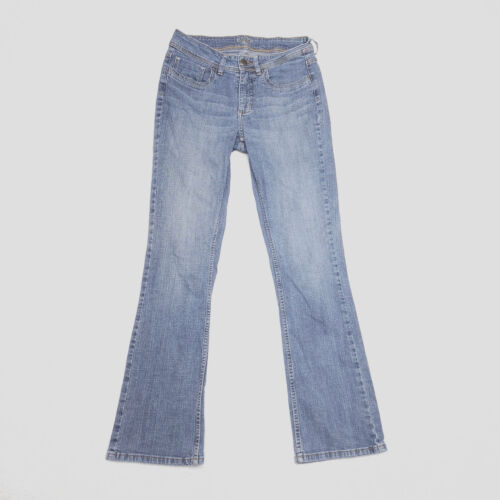 Calvin Klein Women's Juniors Size 5 Blue Flare Leg Medium Wash 100% Cotton Jeans - Afbeelding 1 van 12