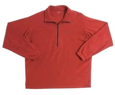 Simms Men's Medium Red Fleece Pullover 1/2 Zip Fishing Sweater