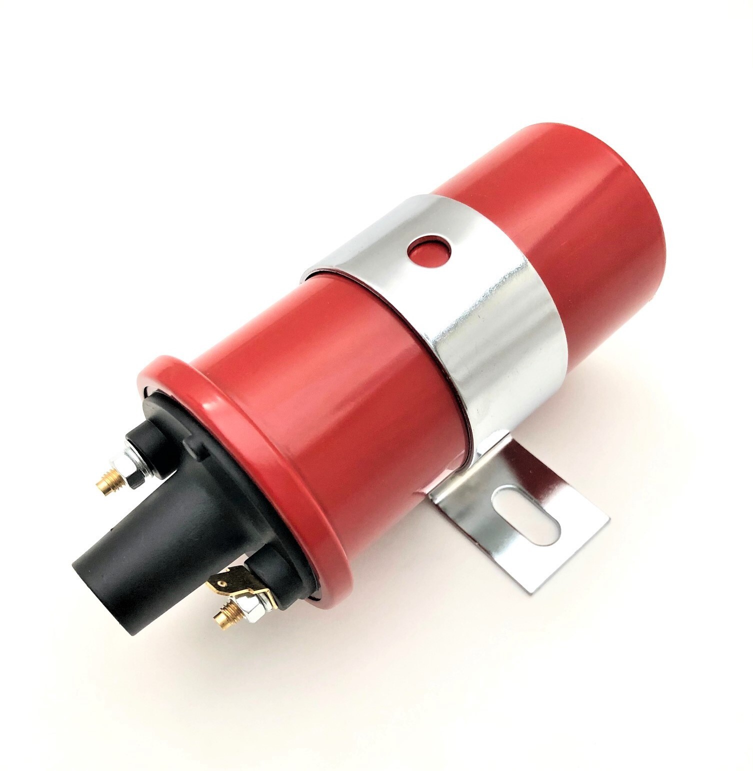 Ignition Coil Canister HEI Oil Filled Female 45K Volt 12V Chevy Ford Mopar RED