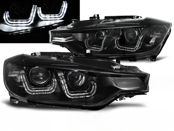 Scheinwerfer Paar Bmw 3Er F30 / F31 11-15 U-LED Bar Drl Schwarz-image