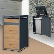 Copribidone per spazzatura pattumiera per 1 cestino 240L 68x80x116,3cm antracite