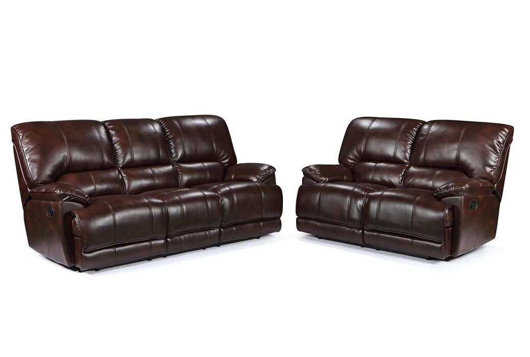 EXDISPLAY Model Walnut Brown Recliner 3+2 Seater Sofas, CLEARANCE