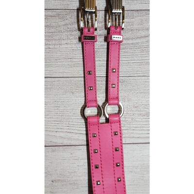 PEPE JEANS LONDON BELT PINK GENUINE ITALIAN LEATHER DOUBLE  display picture 1