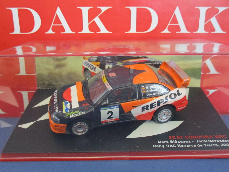 Die cast 1/43 Modellino Auto Seat Cordoba WRC Rally RAC Navarra de Tierra 2001 - Immagine 4 di 4