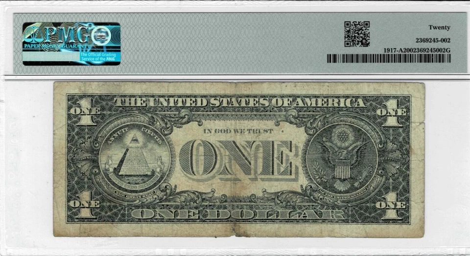 1988A $1 Federal Reserve 'WEB'note--fr.1917-A--PMG VF 20-- Serial# 00003000 - Image 2 of 4