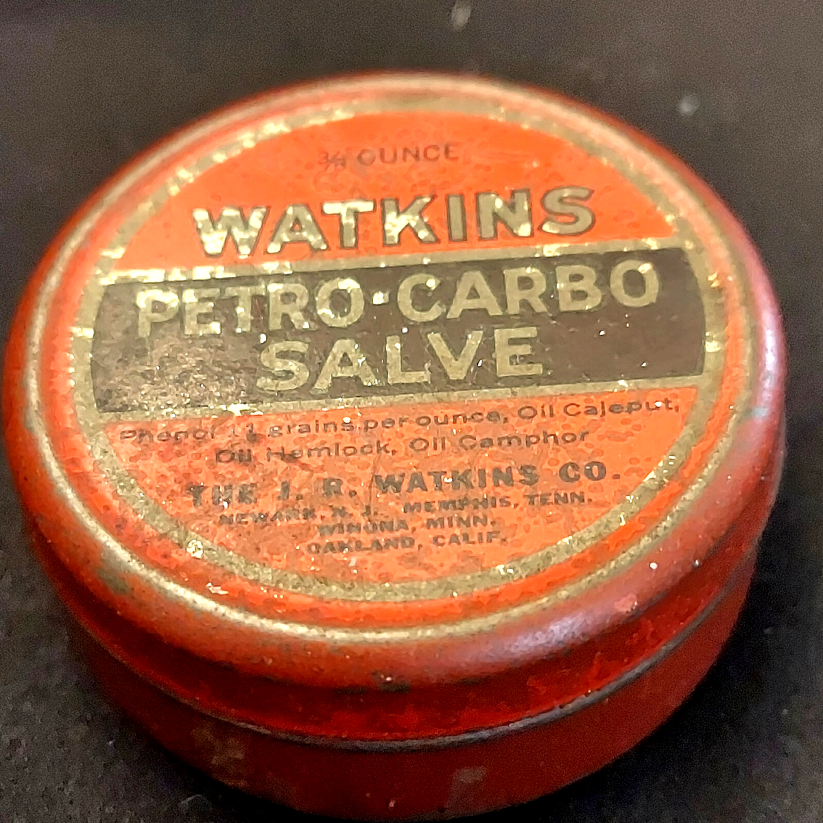 Vintage Watkins Petro-Carbo Salve Tin | eBay