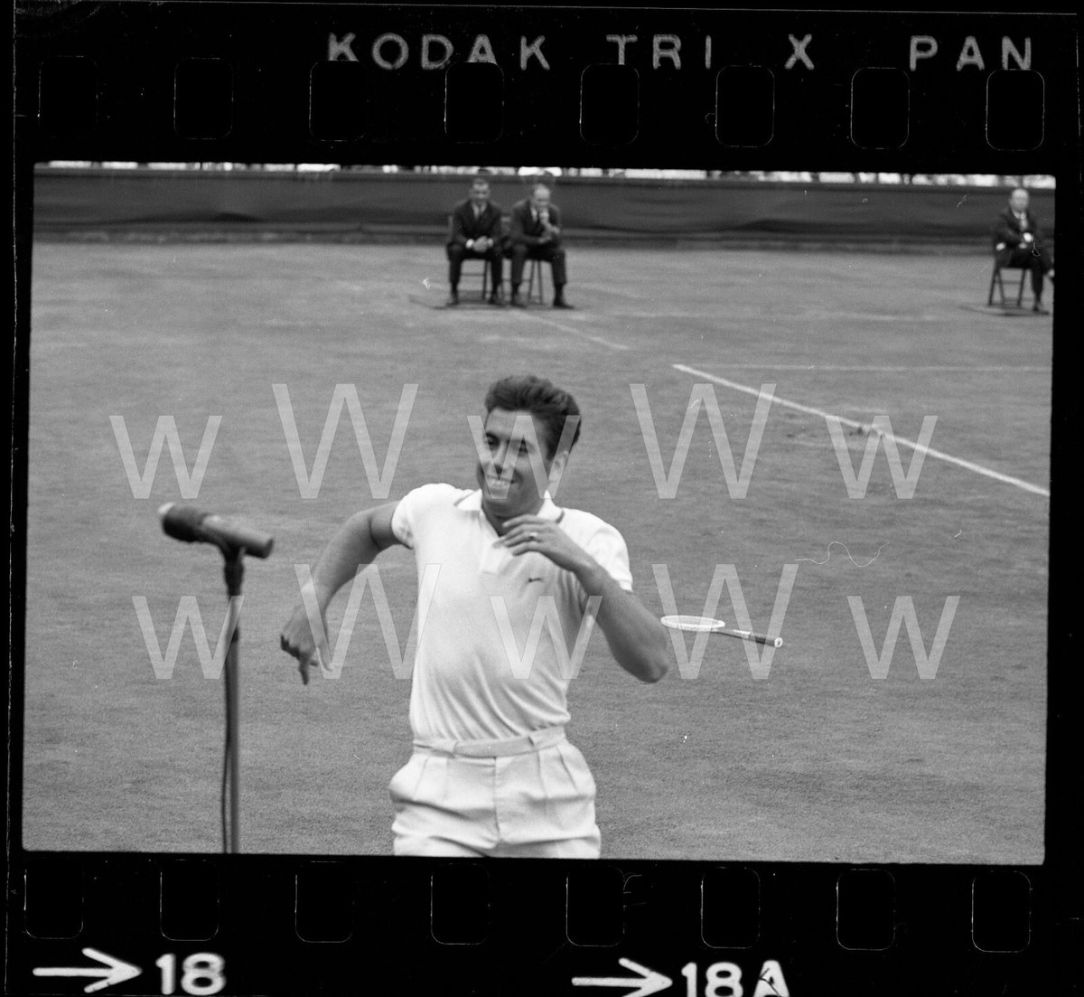 9/11/65 Manual Santana Forest Hills Tennis Queens NYC Old 35mm